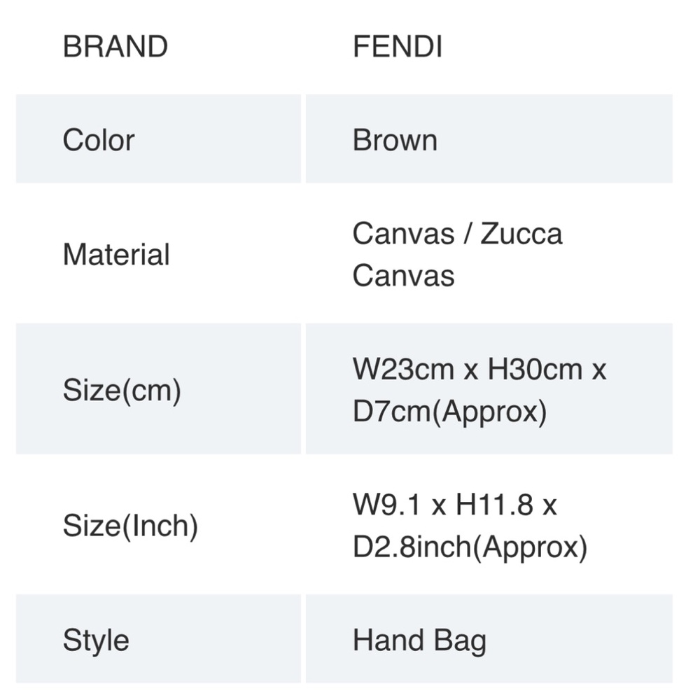FENDI Vintage Zucca Canvas Hand Bag Brown - Picture 10 of 13